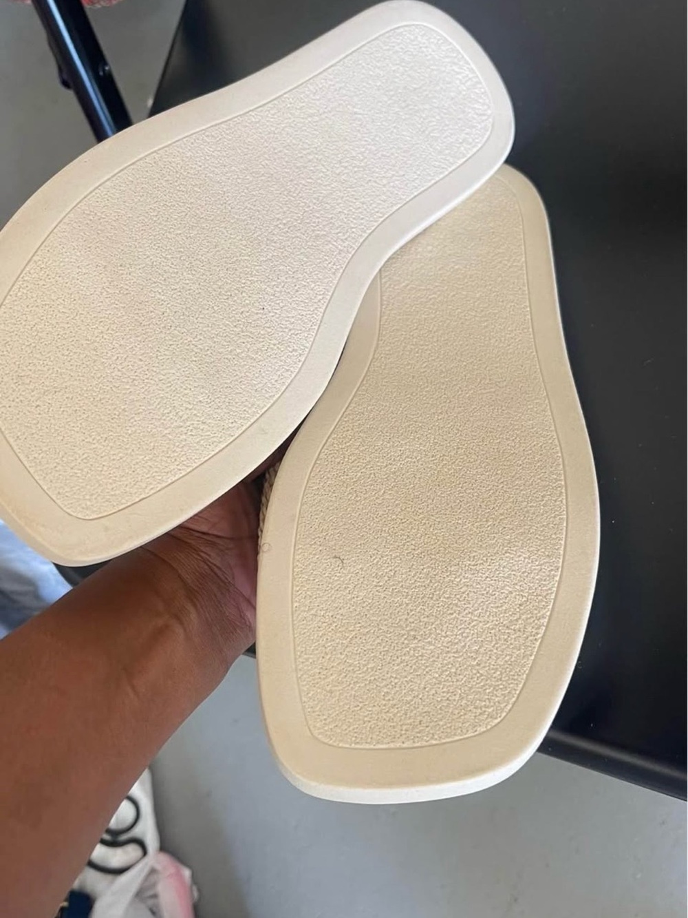 Steve Madden Natural Woven Slide Sandals - Picture 2 of 2